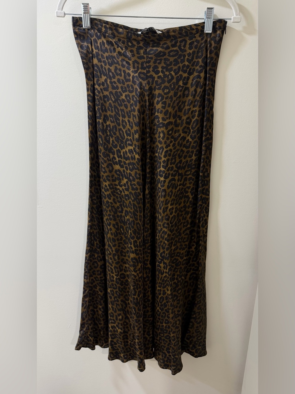 Zara Brown & Black Leopard-Print Maxi Skirt